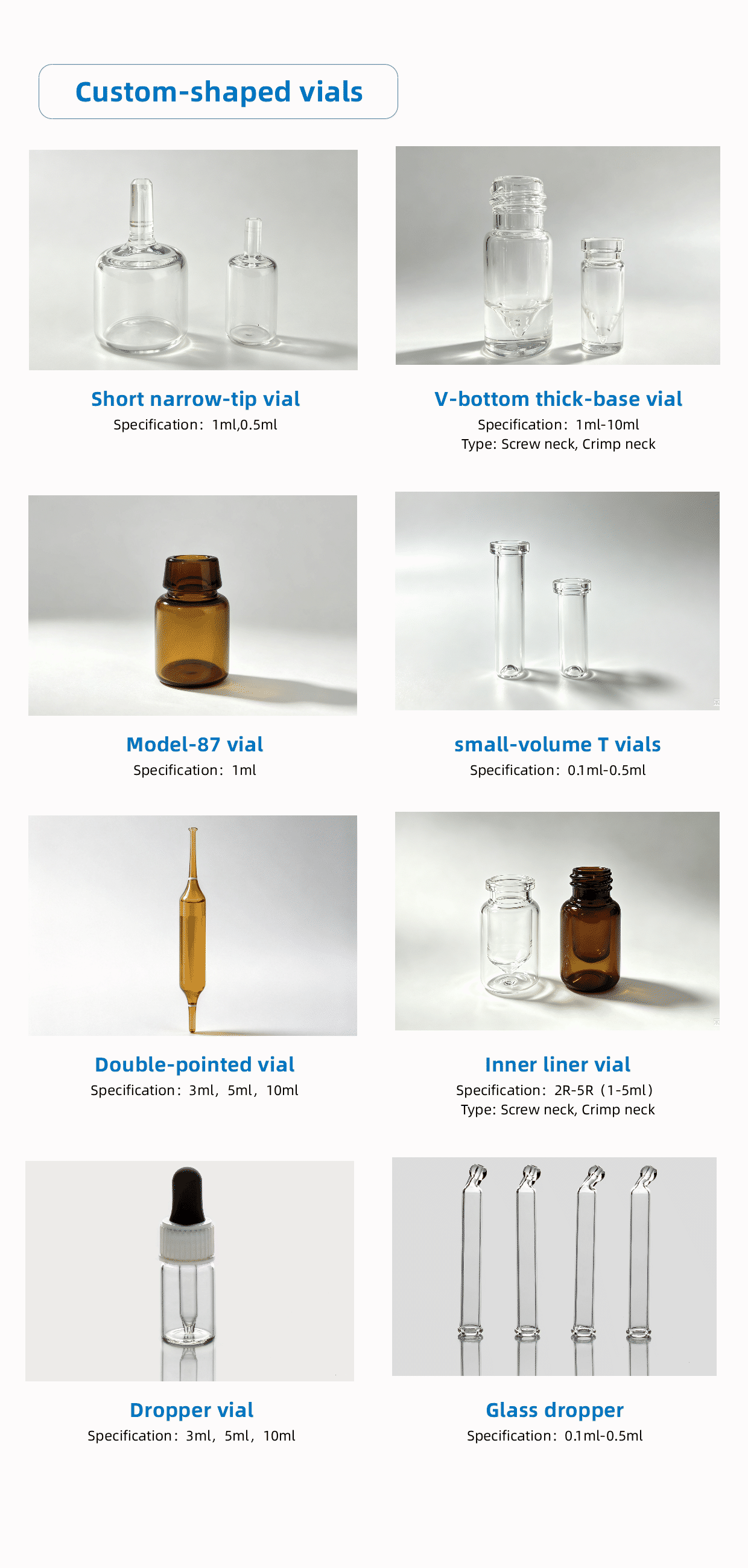 CUSTOM‑SHAPED VIALS1